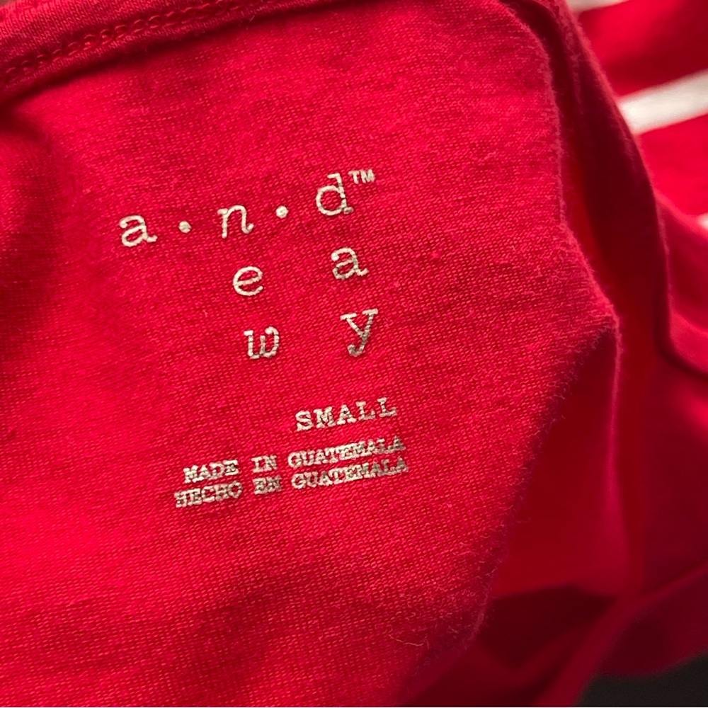 A NEW DAY | Red Striped Top Sz S - Picture 5 of 6